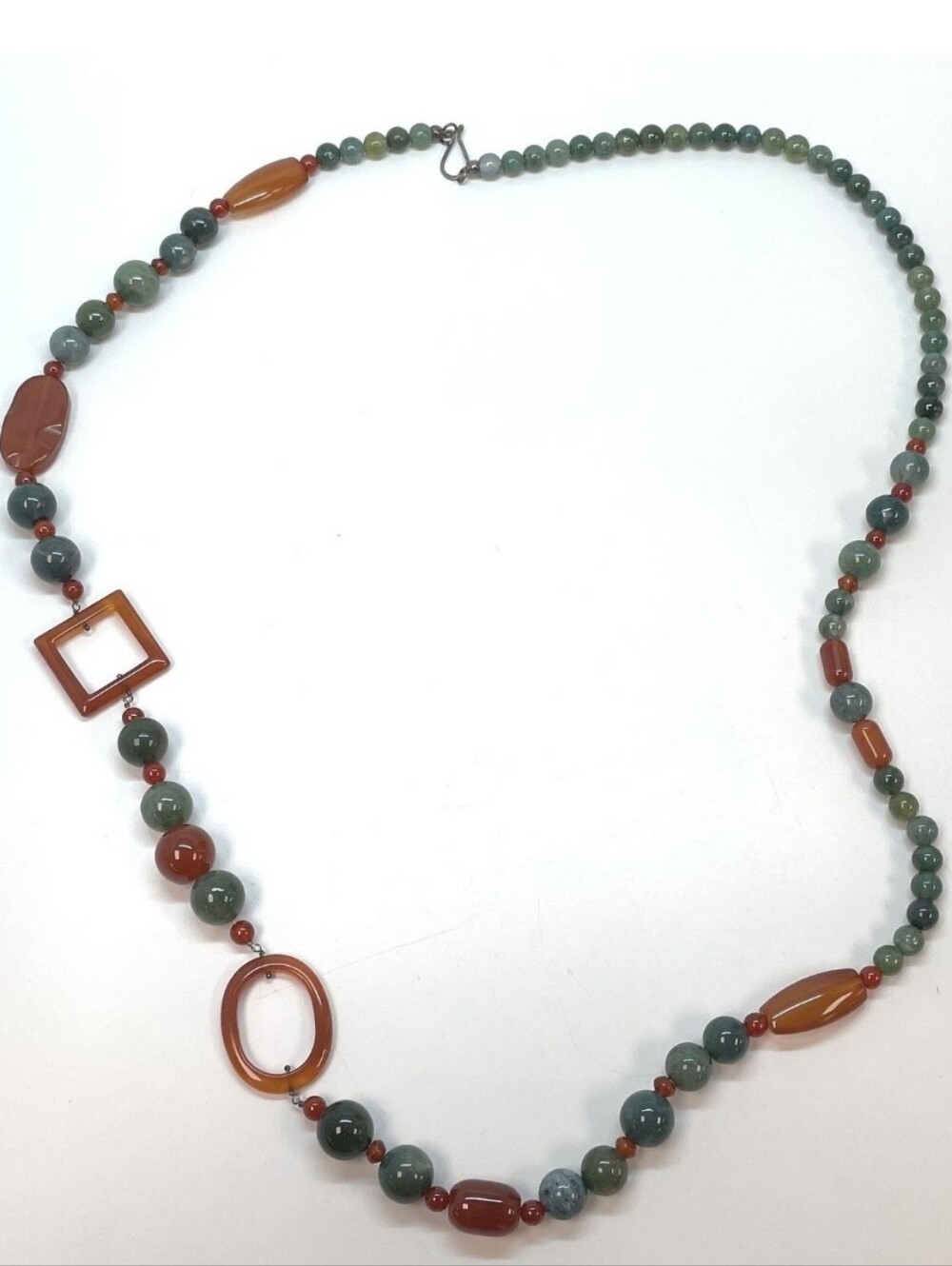 Jay King Carnelian And Moss Agate Necklace
